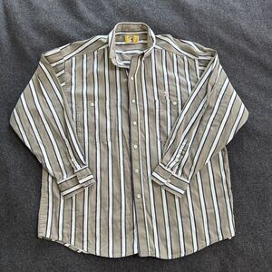 Duck Head Shirt Men XL Brown Plaid Long Sleeve Button Western Rodeo Vintage